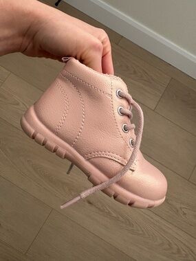 H&M Light Pink Lace-Up Kids Ankle Boots